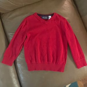 The Children's Place Boys Red Sweater 2T